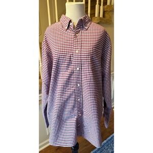 CREMIEUX CLASSICS Men's Red Gingham Button Down Shirt XL Made in Mauritius